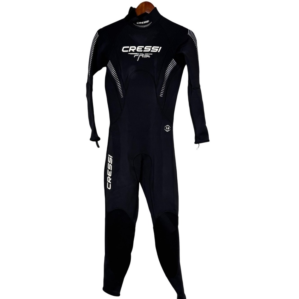 Cressi Fast 1.0mm Wetsuit Womens Small Black Neoprene Full Body Scuba Diving